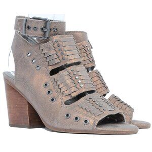 Latigo Alanis 8B Metallic Leather Gladiator Sandal Studded Distressed Rocker